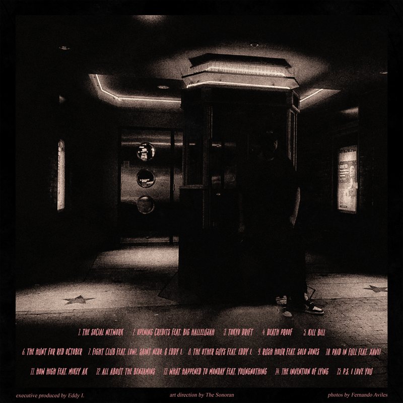 Movies Are Forever back cover with the tracklist and credits